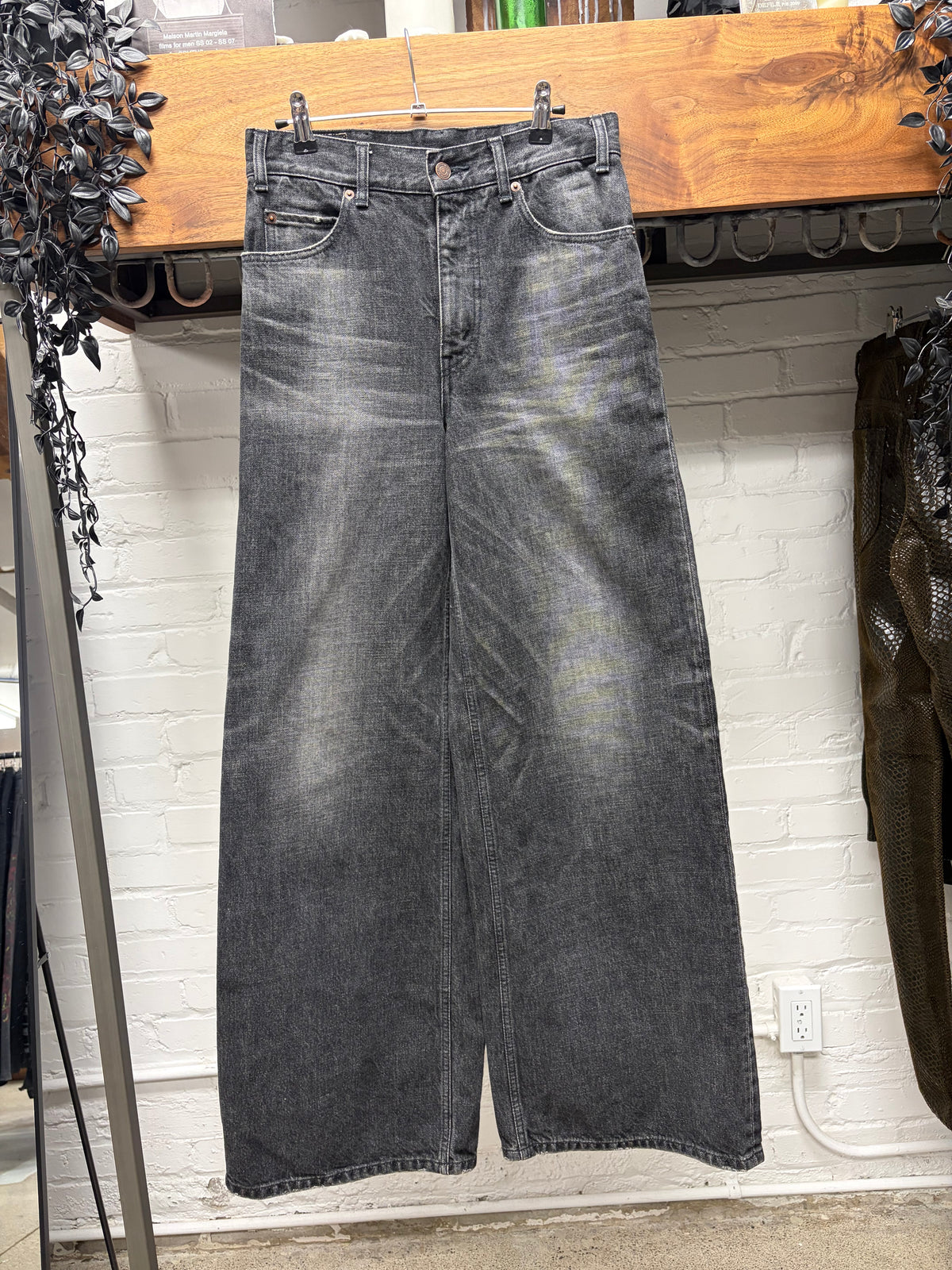 Celine ‘W_FL_011’ Washed Black Wide Leg Denim
