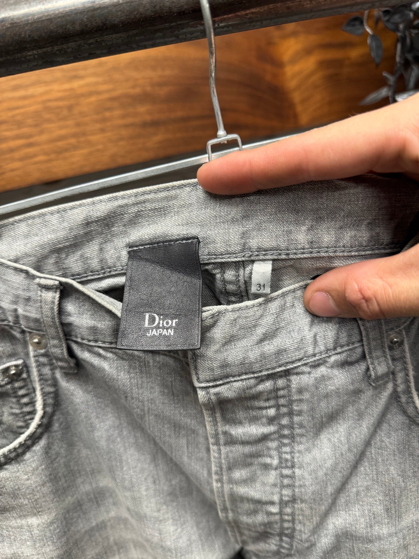 Dior Homme Japan Exclusive ‘Smoke Grey’ Faded Wash Skinny Jeans