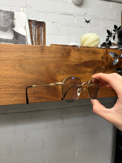 Chrome Hearts ‘Bubba’ 18K Gold Clear/Blue Tint Glasses