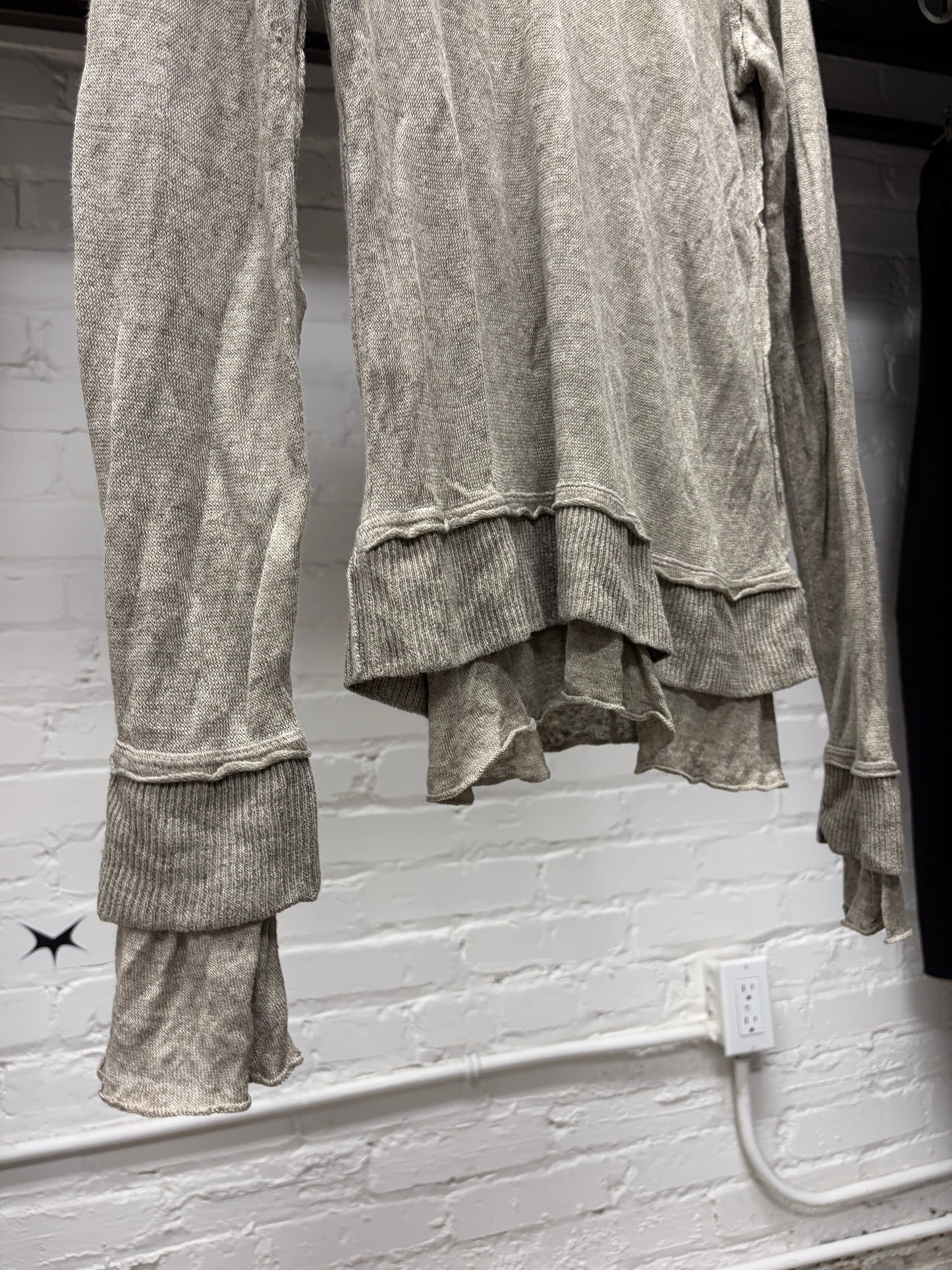 2000s Dolce & Gabbana Mainline ‘Stack Layered’ Brown Knit Sweater