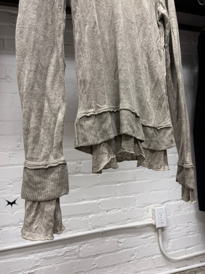 2000s Dolce & Gabbana Mainline ‘Stack Layered’ Brown Knit Sweater