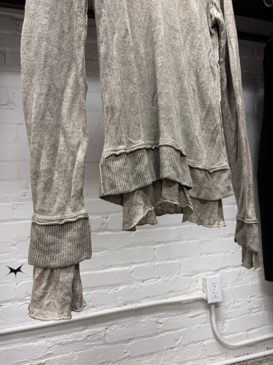 2000s Dolce & Gabbana Mainline ‘Stack Layered’ Brown Knit Sweater