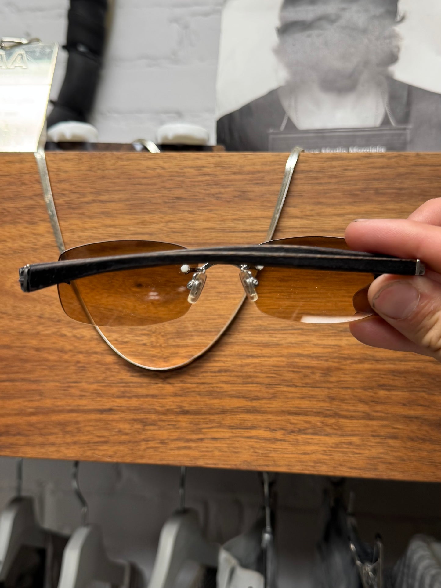 Chrome Hearts Ebony Wood ‘Cherry B’ Square Shape Sunglasses