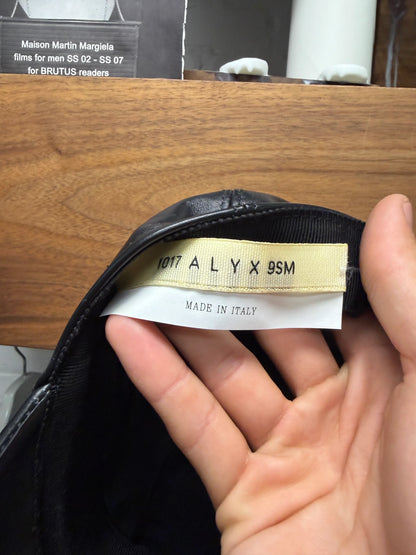 1017 Alyx 9SM ‘Lightercap’ Black Leather Baseball Cap