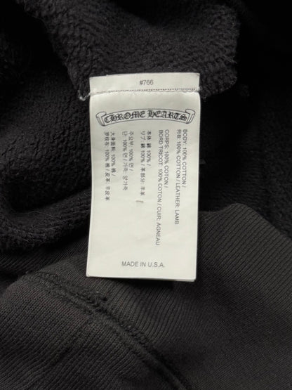 Chrome Hearts ‘Paper Jam’ Leather Cross Patch Hoodie