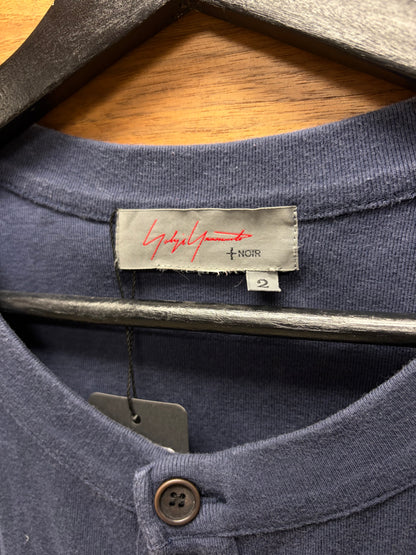 Yohji Yamamoto ‘Noir’ Navy Blue Full Button Collar Cardigan