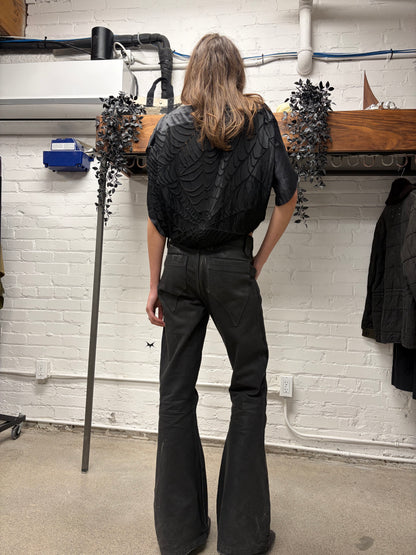 AW2007 Maison Martin Margiela Black Silk ‘Spiderweb’ Cocoon Top