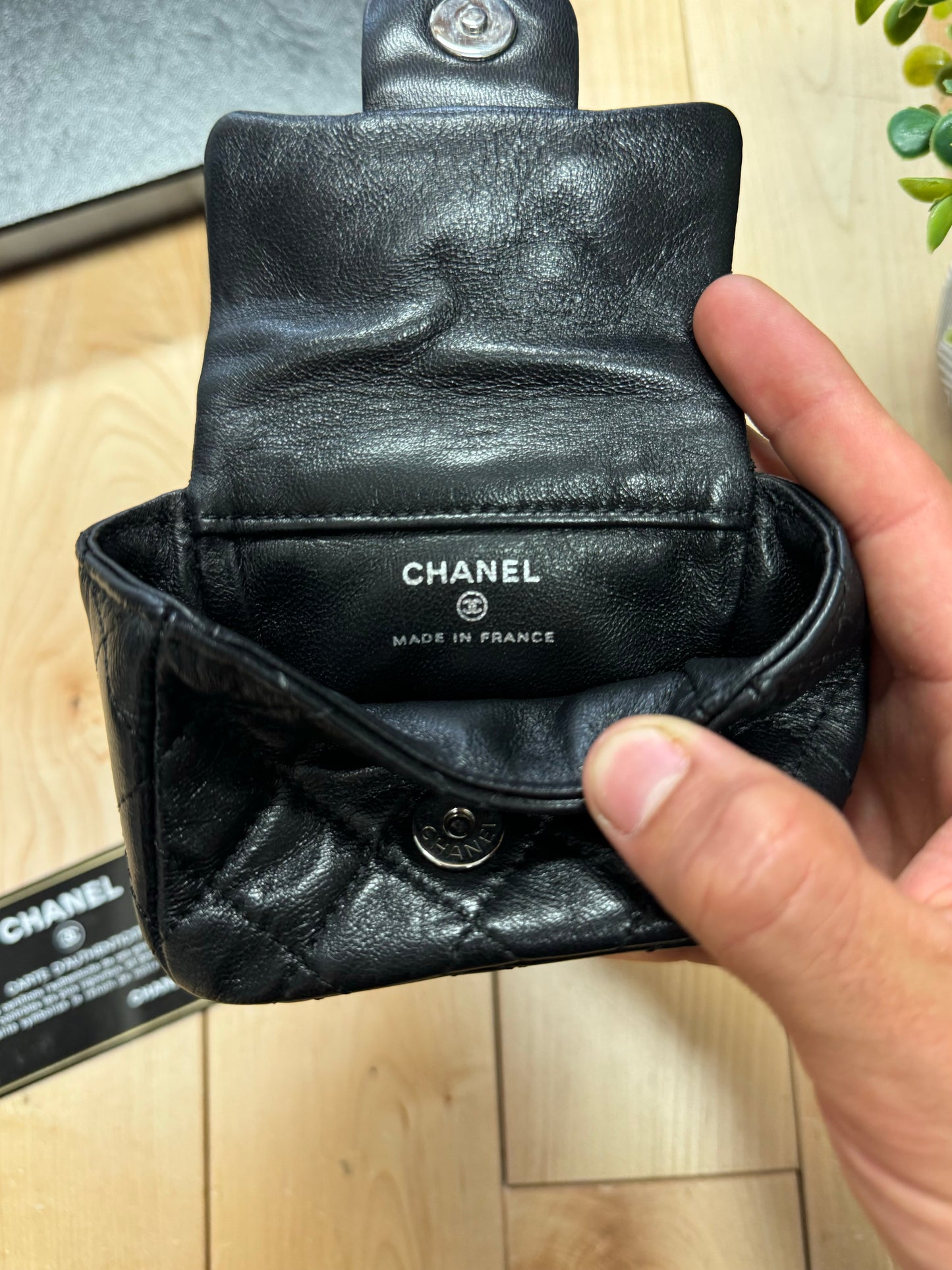 SS2008 Chanel ‘Ankle Monitor’ Miniature Black Patent Leather Bag