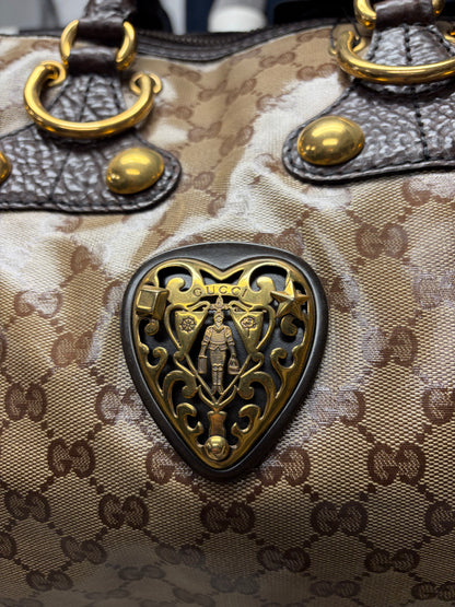 Vintage Gucci by Frida Giannini Waxed Canvas Monogram ‘Babouska’ Bag