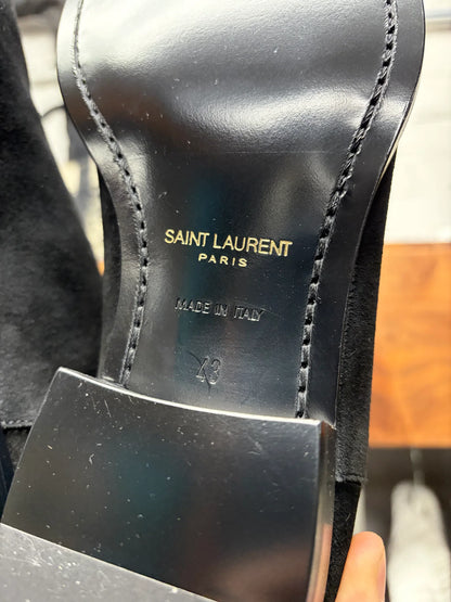 Saint Laurent ‘Wyatt’ Black Suede Chelsea Boots
