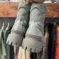 Balenciaga Distressed Canvas Military Green ‘Strike’ Combst Boots