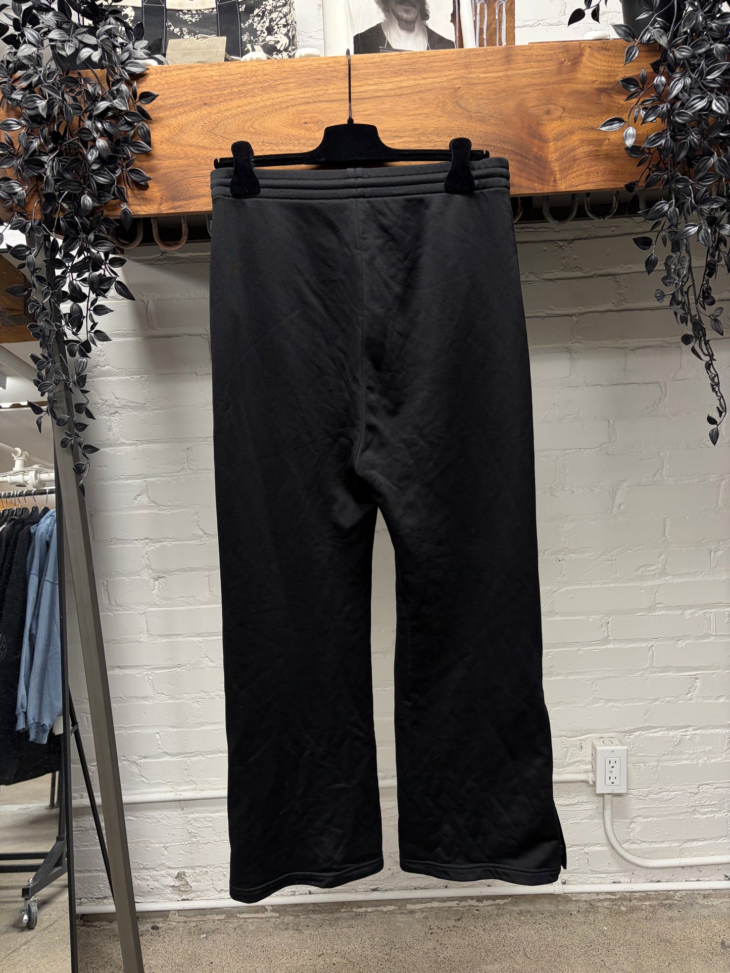 SS2022 Balenciaga Runway Flared Leg Black Athletic Track Pants