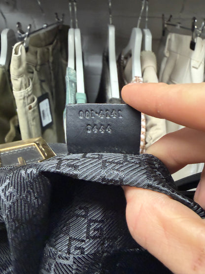 Vintage Gucci G-Buckle ‘Jackie’ Mini Black/Gold Hardware Shoulder Bag