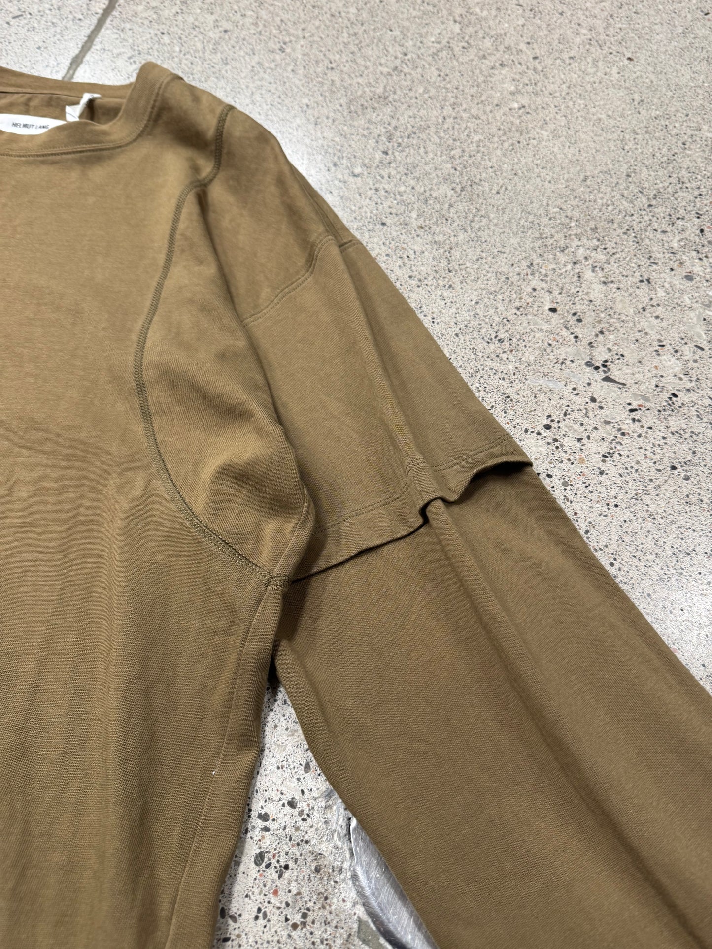 Helmut Lang Double Layered Exposed Stitch Long Sleeve Shirt