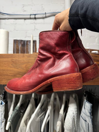 Guidi ‘PL-1’ Full Grain Horse Leather Front Zip Boots