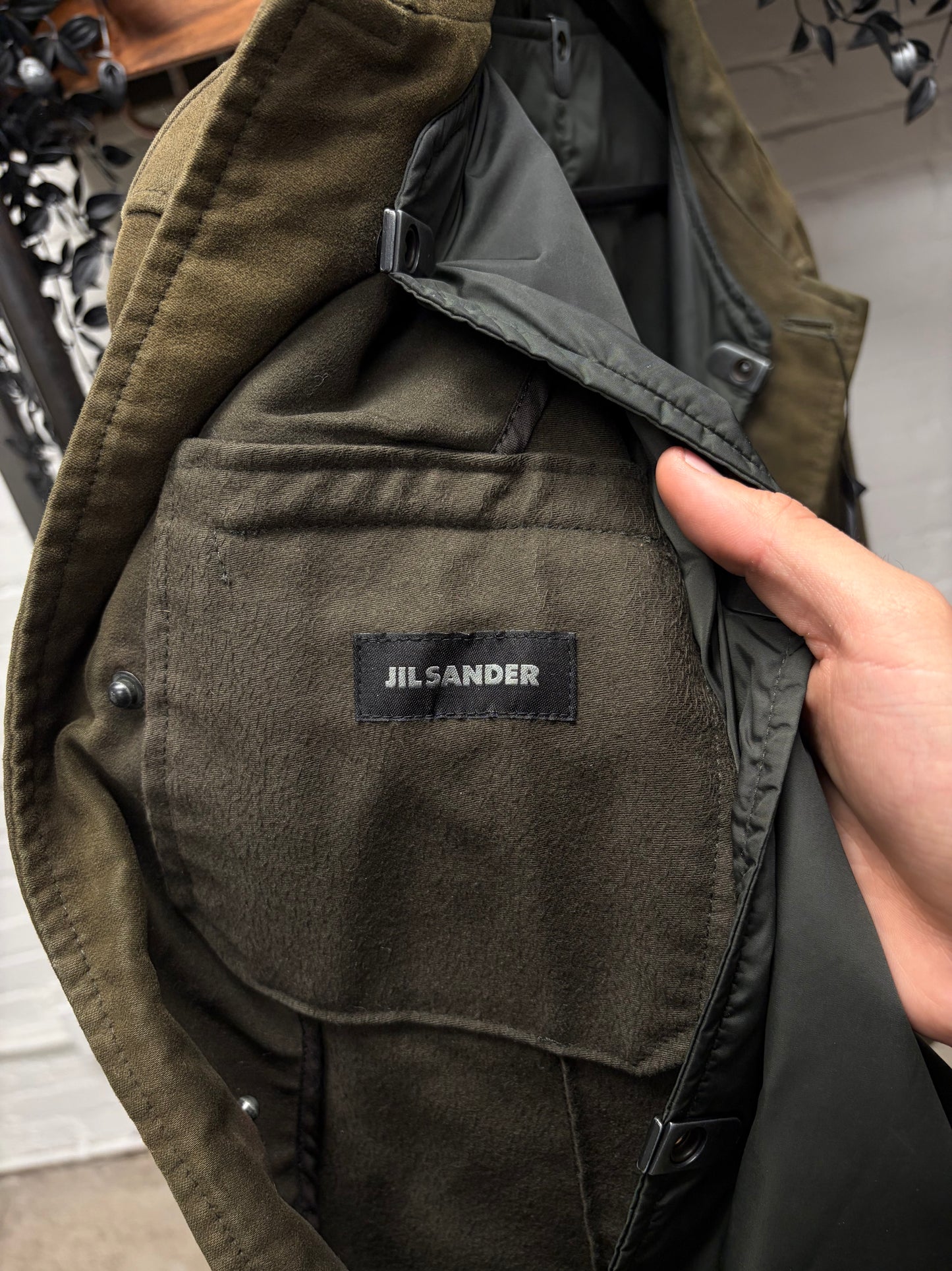 Jil Sander by Raf Simons Moleskin Military ‘Field’ Jacket with Removable Liner