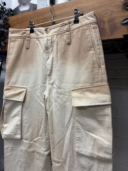 Acne Studios ‘Gradient Dirt Wash’ Cream Cargo Denim