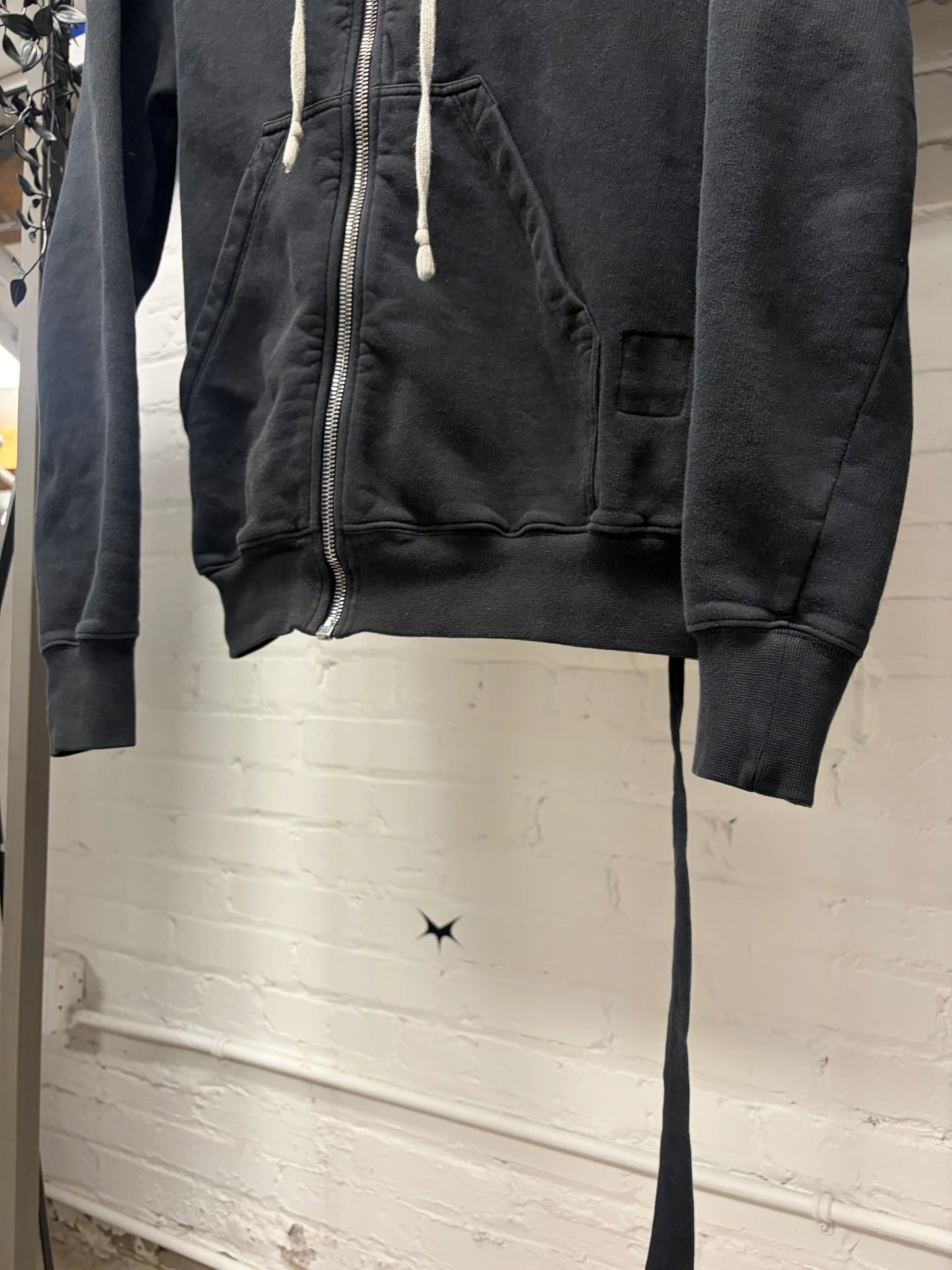 Rick Owens DRKSHDW ‘Jason’ Black Zip-Up Hoodie