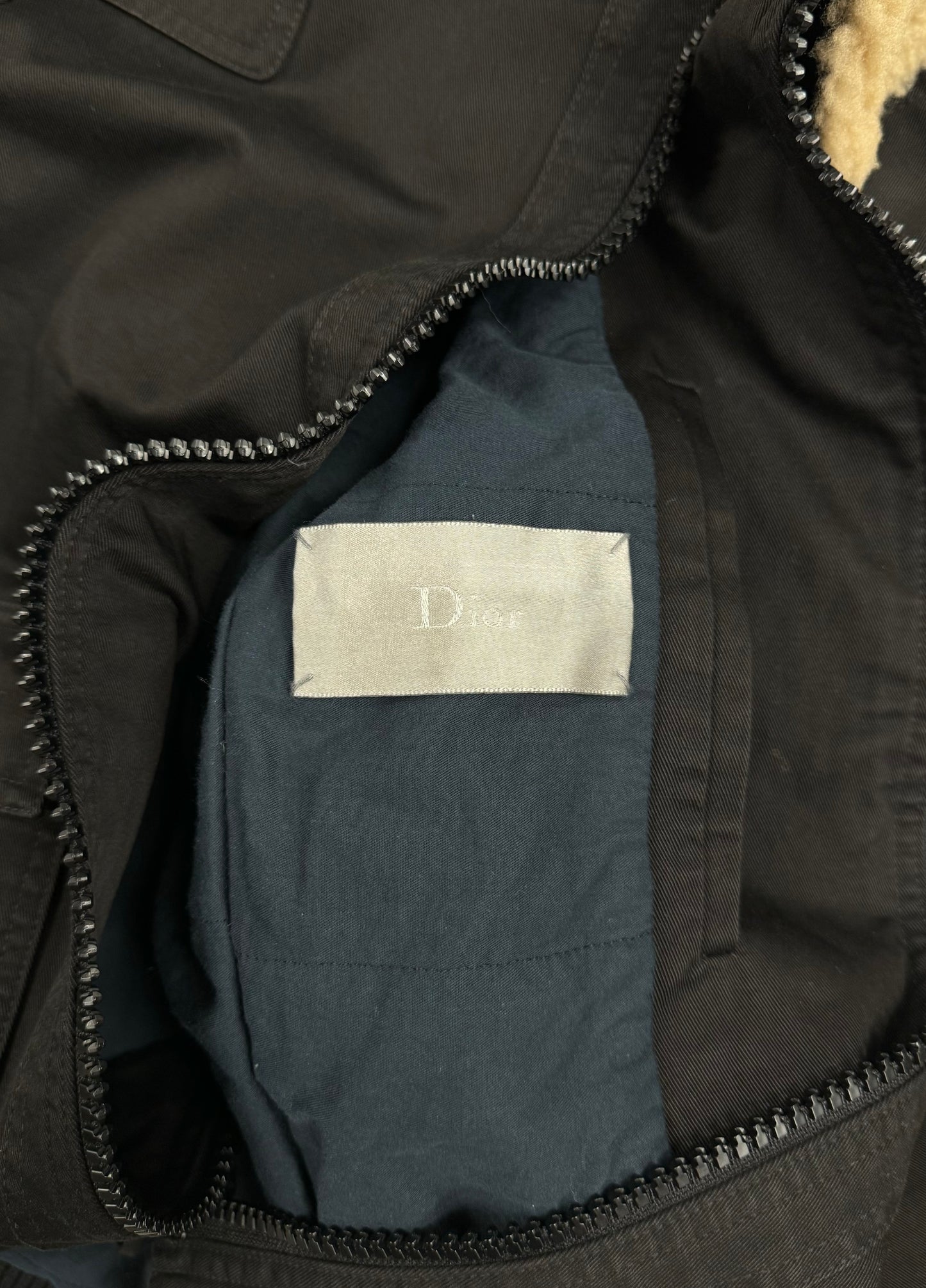 AW2005 Dior Homme Shearling Collar Bomber Jacket