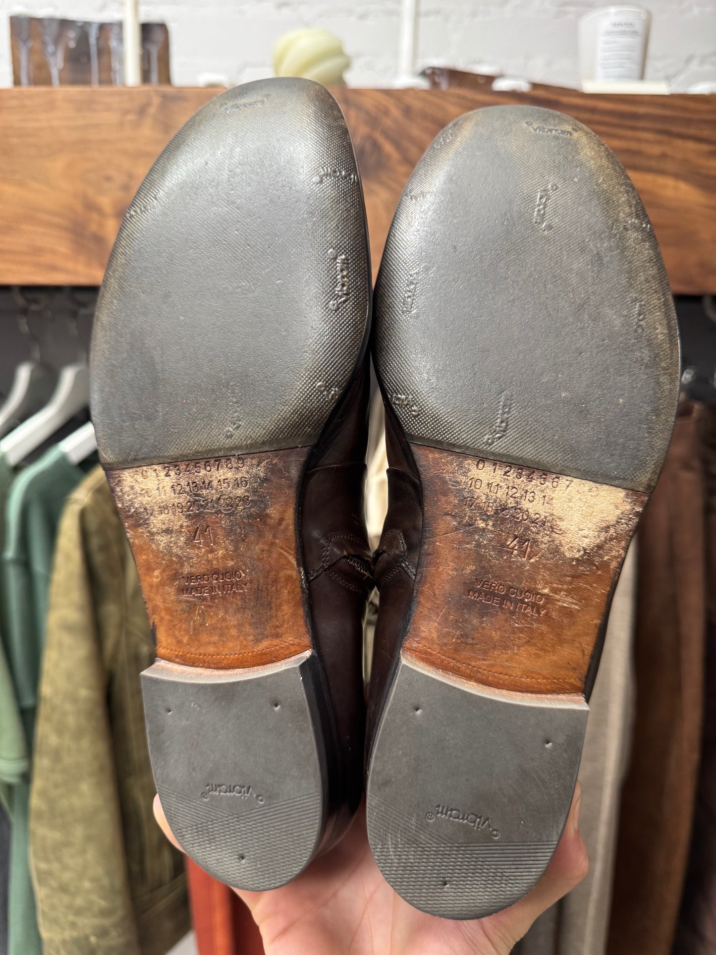 Maison Margiela ‘Natural Patina’ Brown Leather Side-Zip Boots