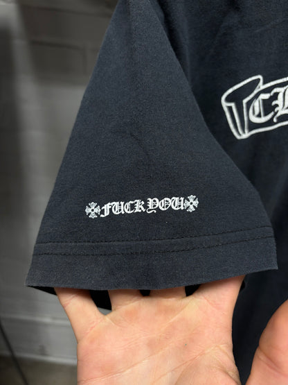 Vintage Chrome Hearts Fuck You ‘Scroll Logo’ Black Graphic T-Shirt