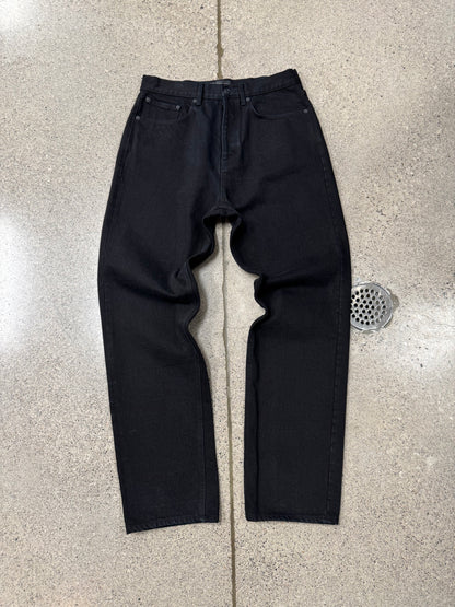 AW2022 Balenciaga Japanese Organic Black Baggy Denim