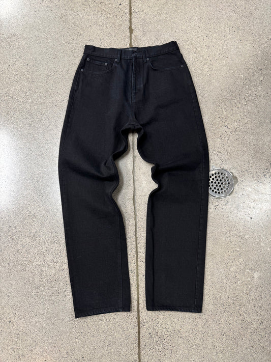 AW2022 Balenciaga Japanese Organic Black Baggy Denim