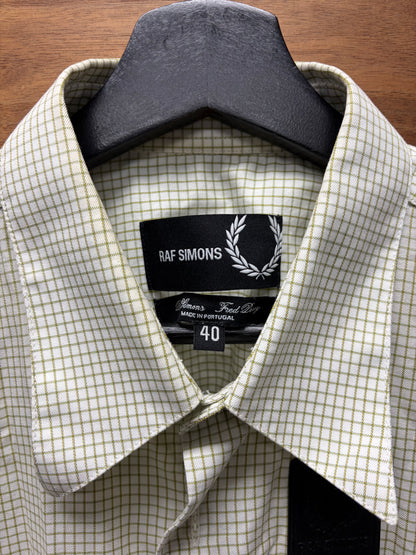 SS2019 Raf Simons x Fred Perry Cargo Pocket Gingham Short Sleeve Button Up Shirt