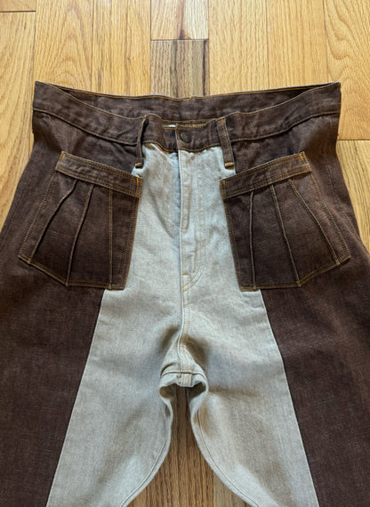 Spring Summer 2024 Kapital ‘Gypsy Flare’ Two Tone Denim