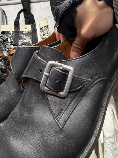 Yohji Yamamoto Monk Strap Calfskin Leather Derbys