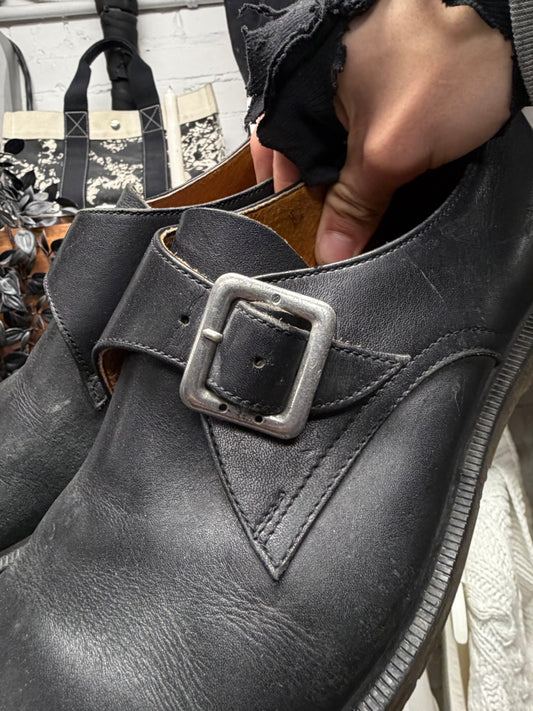 Yohji Yamamoto Monk Strap Calfskin Leather Derbys