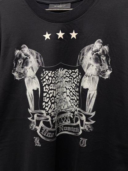 SS2011 Givenchy by Ricardo Tisci ‘Uno des Nosotros’ Black Crest Graphic T-Shirt
