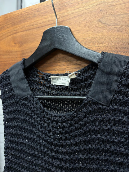 Vintage Helmut Lang Black Wool ‘Bulletproof’ Knit Vest