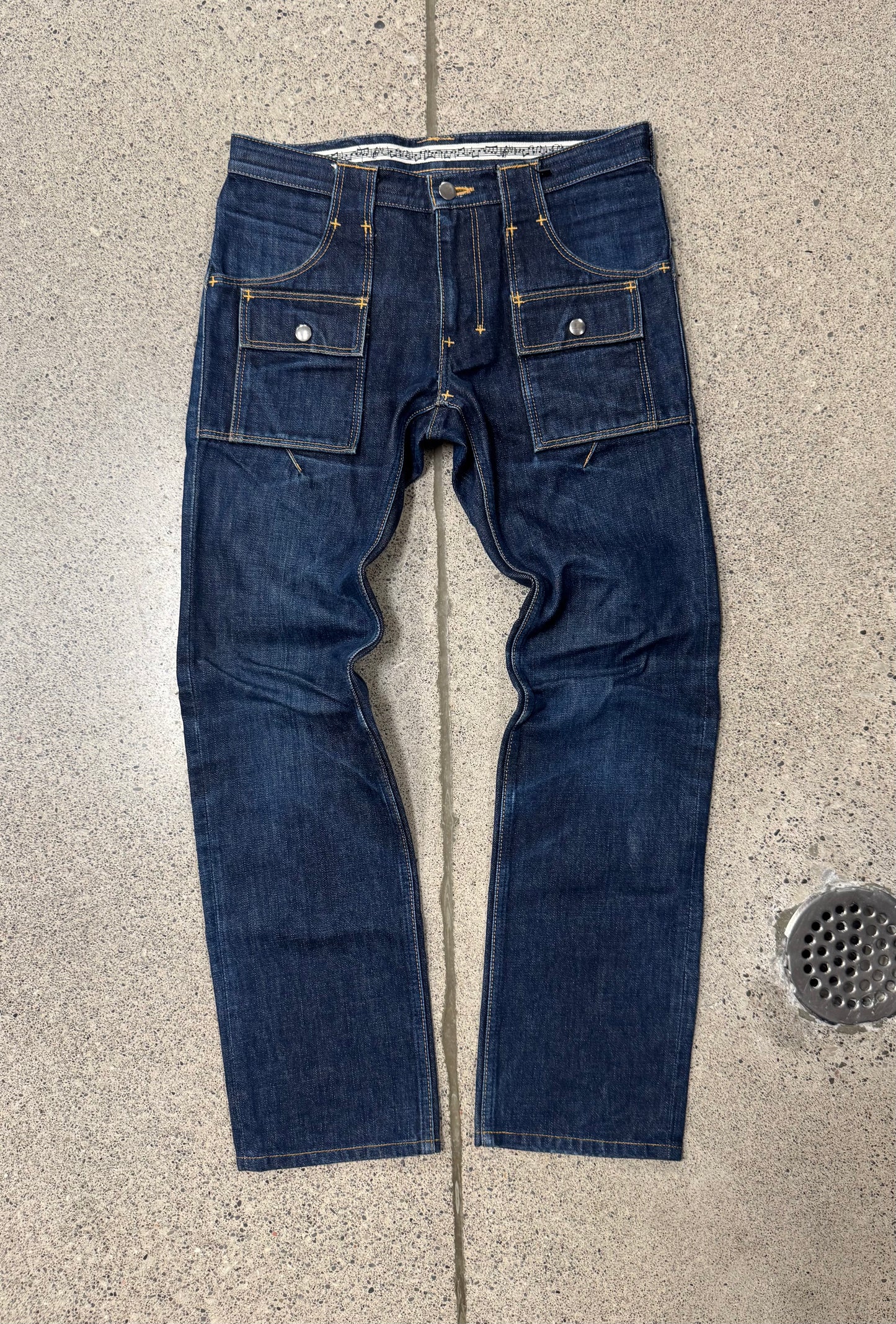 Number (N)ine ‘Square Pocket’ Crying Heart Denim