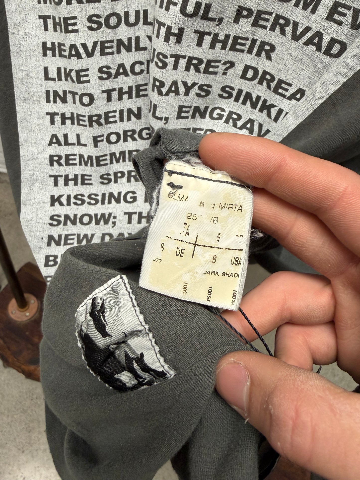 AW2007 Rick Owens ‘Dreams’ Traume Dust Brown T-Shirt