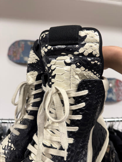 SS2022 Rick Owens ‘Fogachine’ Genuine Python Hide Geobaskets