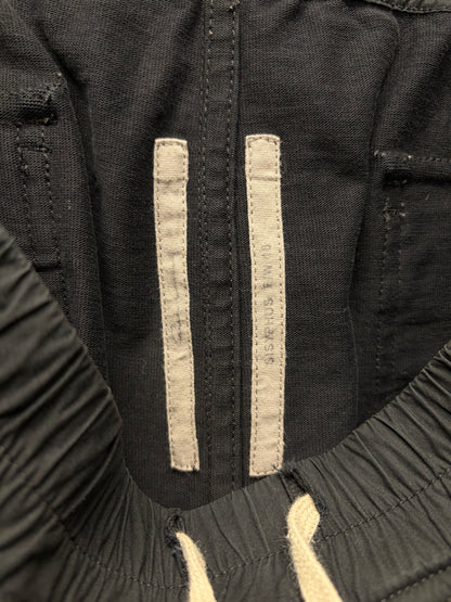 AW2018 Rick Owens ‘Sisyphus’ Black Drawstring Cargo Joggers