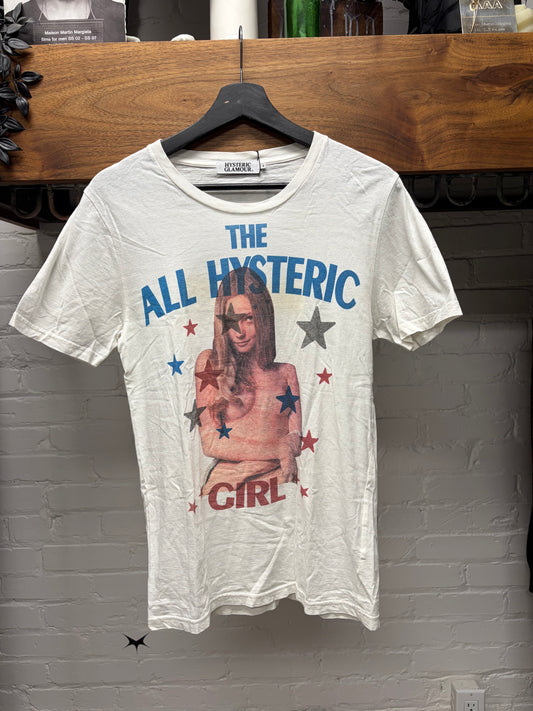 Hysteric Glamour ‘The all Hysteric Girl’ Cream Graphic T-Shirt