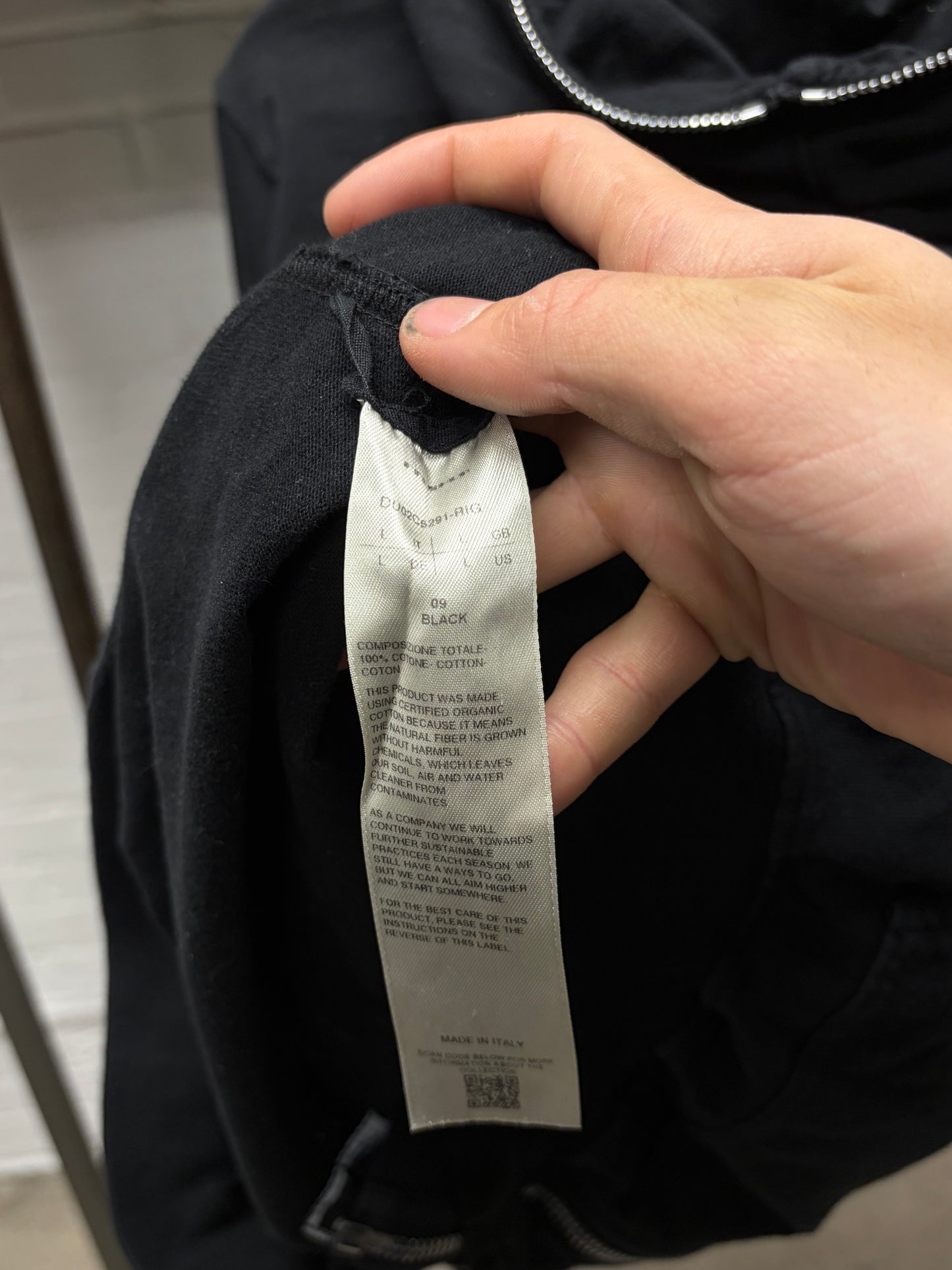 Rick Owens Black ‘Gimp’ Full Zip-Up Hoodie