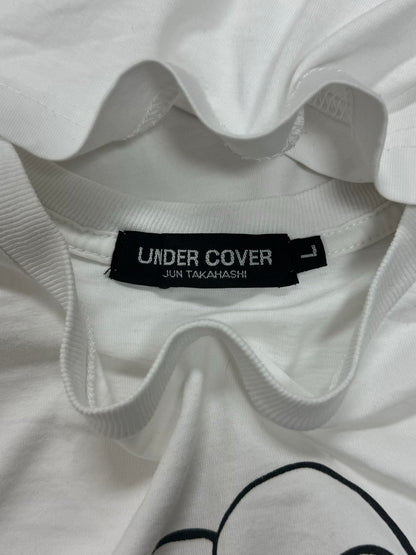 2000s Undercover ‘Skoloct’ Bear White Graphic T-Shirt