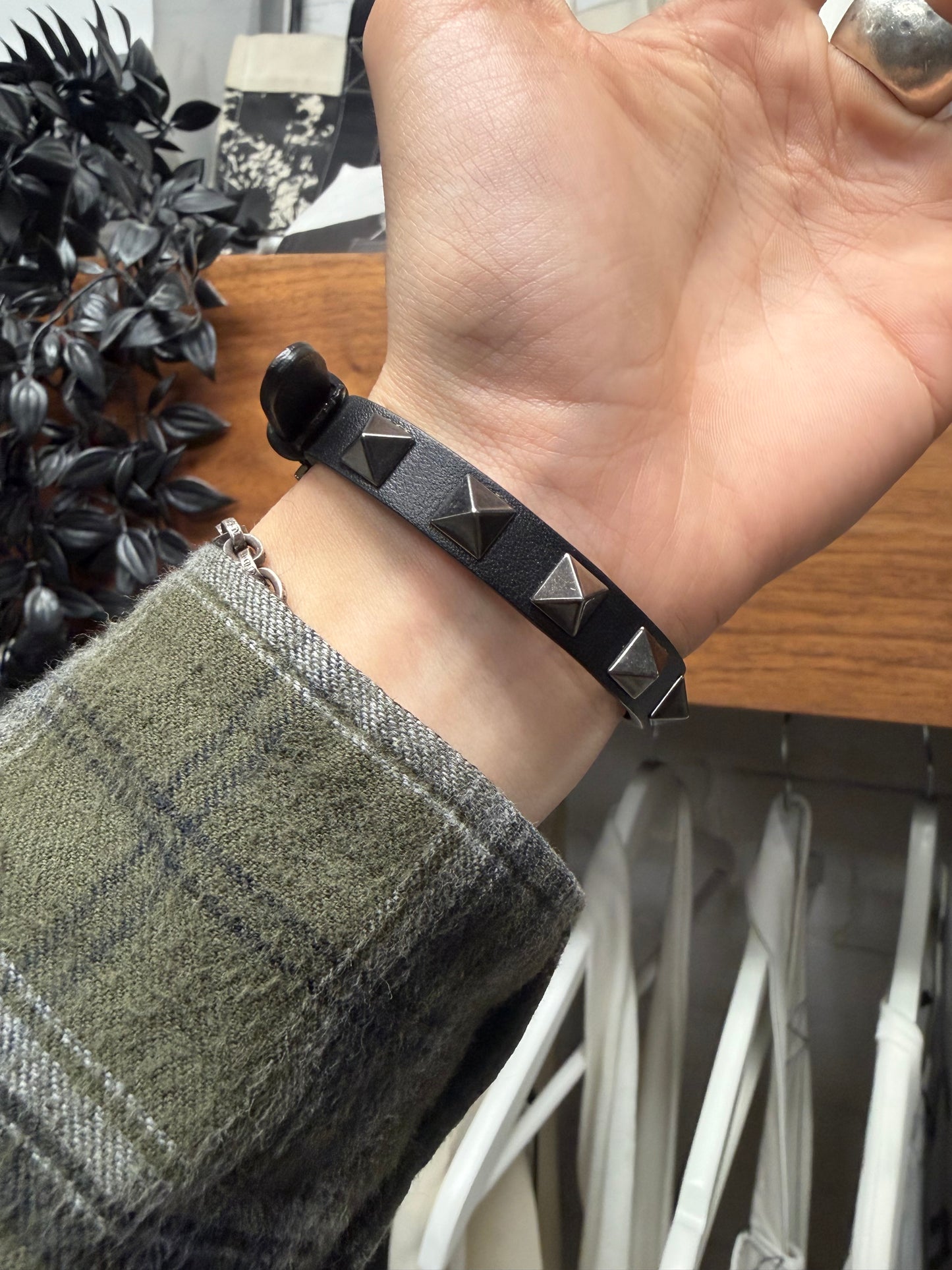 Valentino ‘Rockstar’ Studded Leather Bracelet