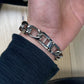 Vintage Jean Paul Gaultier Silver Cross Bracelet/ Hidden Watch