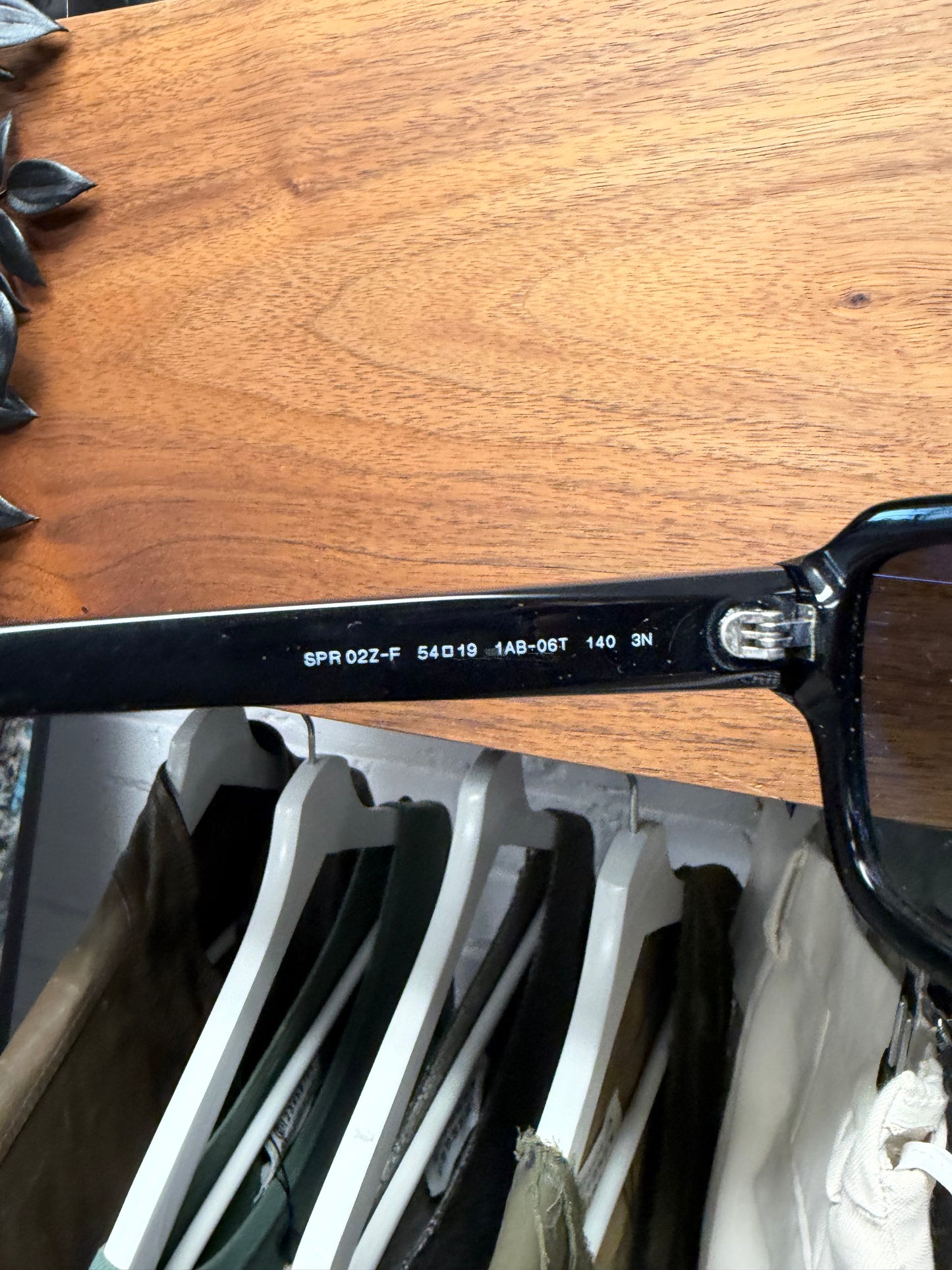 Prada Black ‘Squared Shape’ Brown Tinted Sunglasses
