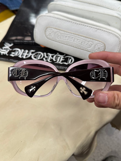 Chrome Hearts ‘Sweet Young Thang’ Pink/Silver Oval Sunglasses