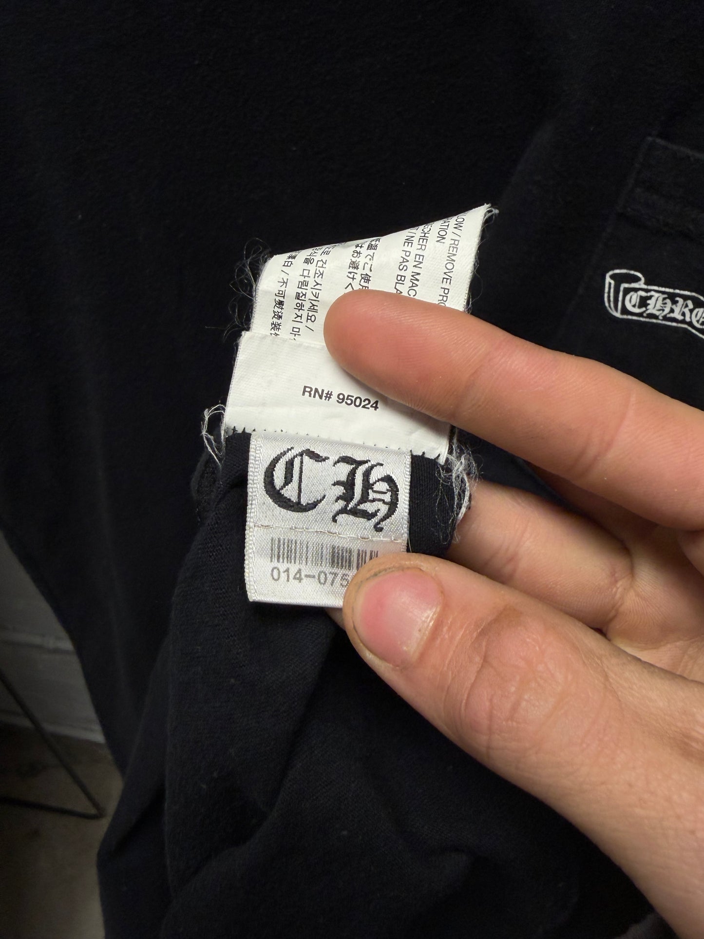 Chrome Hearts Black ‘Scroll Logo’ T-Shirt