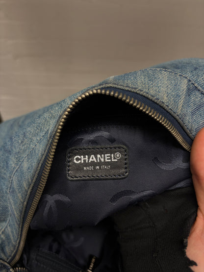 2002 Chanel ‘Cruise’ Denim CC Interlock Monogram Hobo Bag
