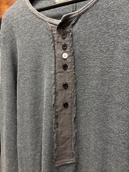 Yohji Yamamoto Pour Homme Thermal ‘Henley’ Assorted Button Long Sleeve Shirt