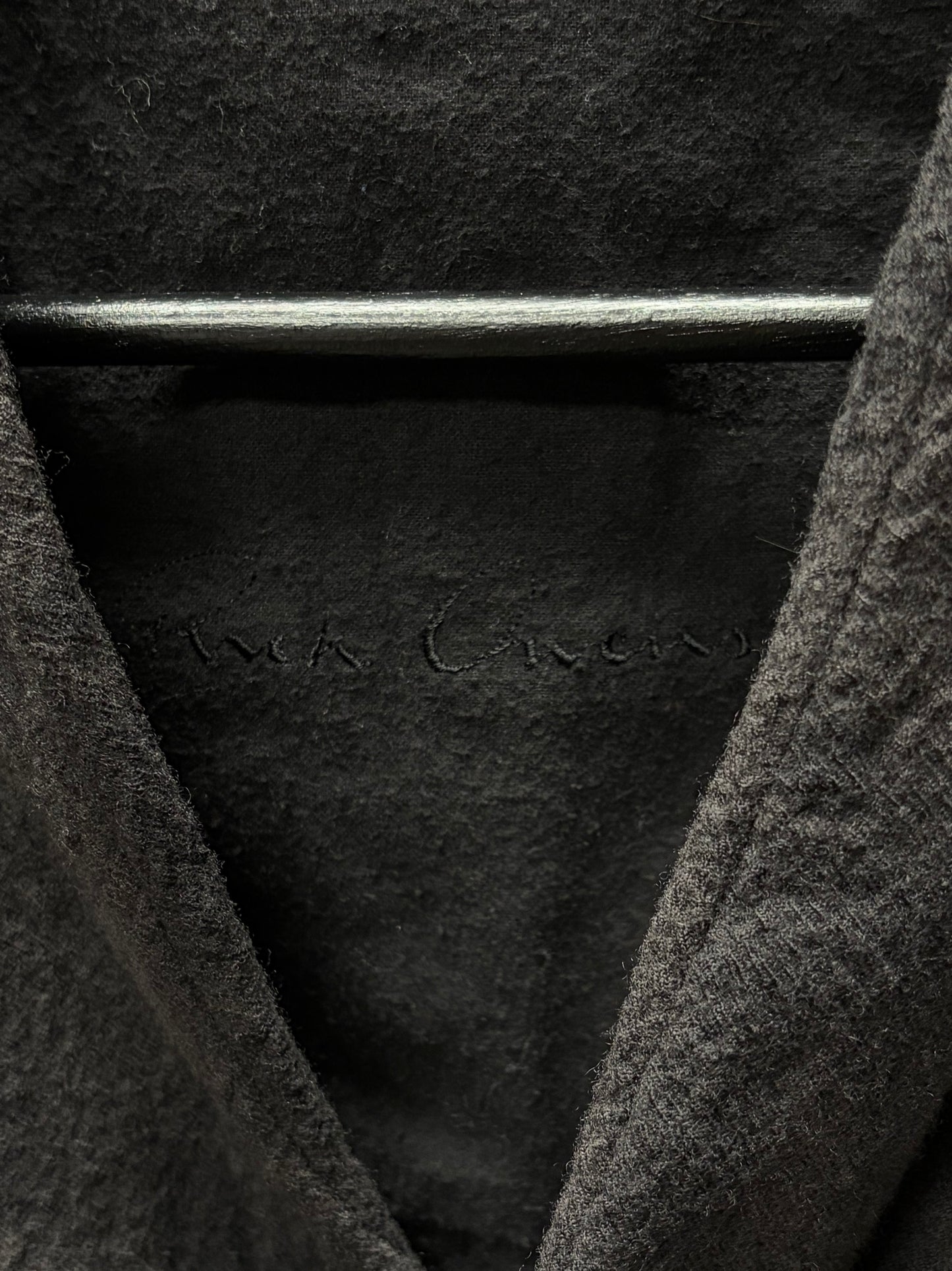 Early 2000s Rick Owens O&M Era Leather Sleeve Hook Closure Top