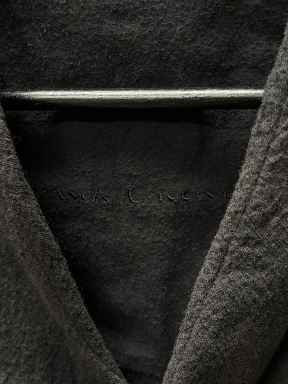 Early 2000s Rick Owens O&M Era Leather Sleeve Hook Closure Top