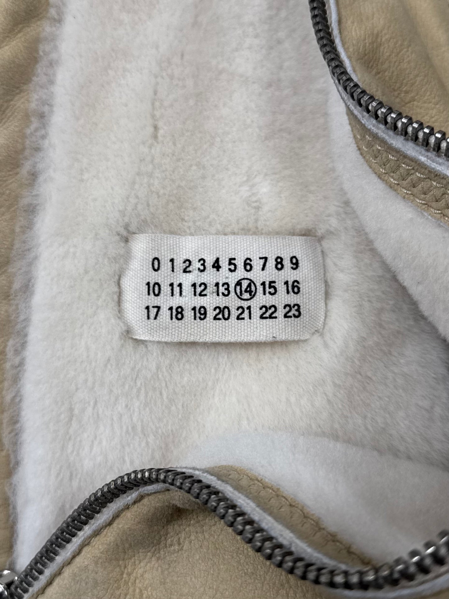 Maison Martin Margiela Goat Fur Lined ‘5-Zip’ Suede Jacket